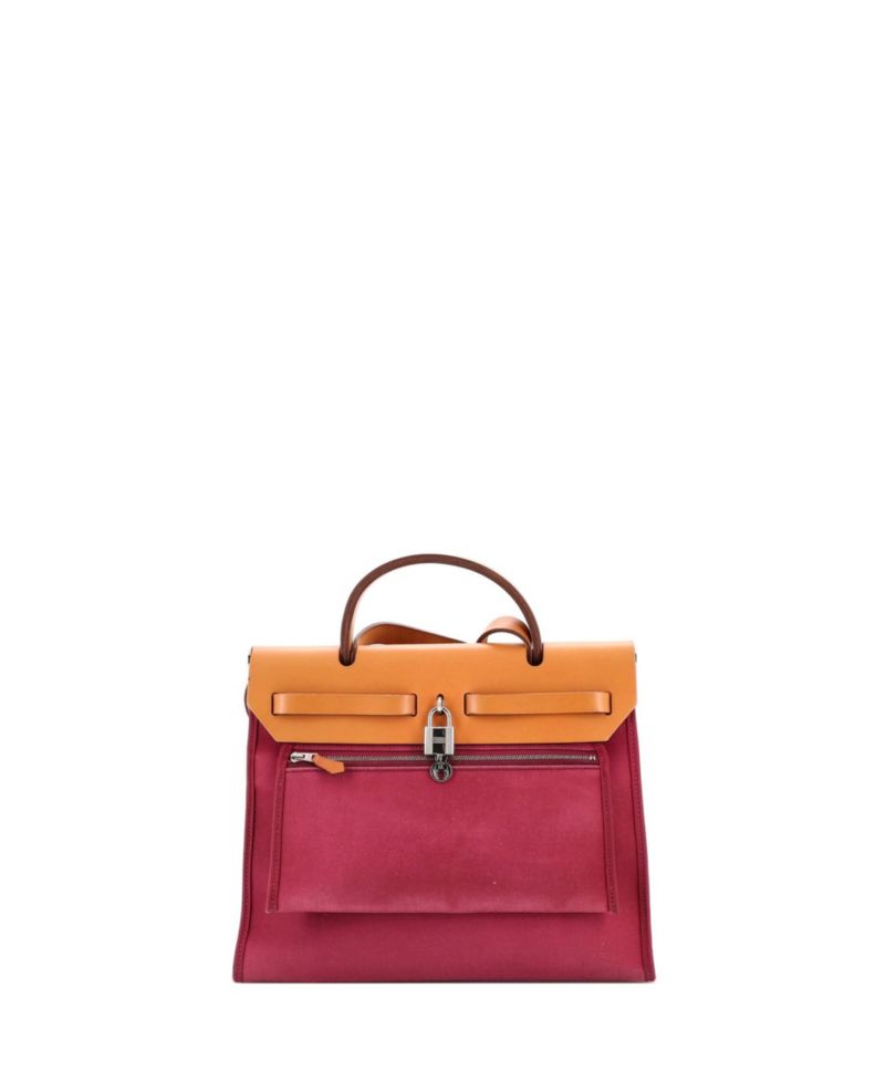 Herbag Zip Leather and Canvas Work Tote