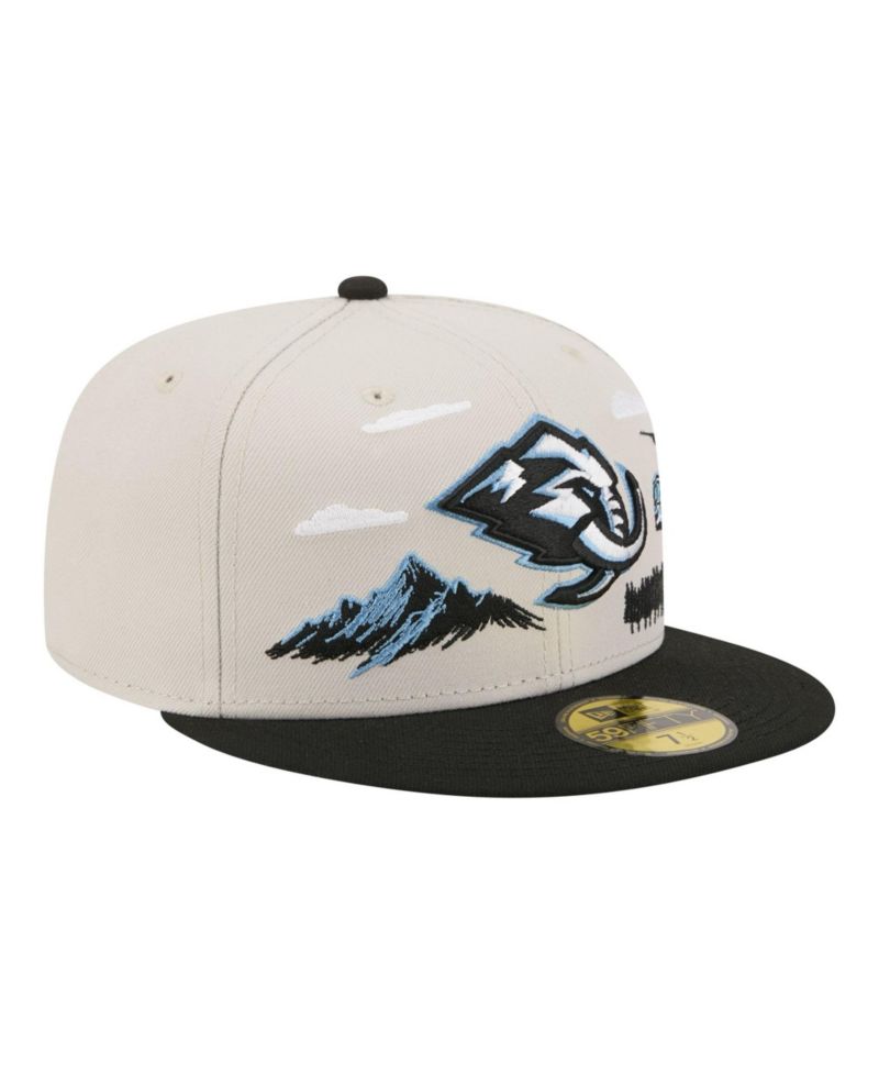 Men's Tan/Black Utah Mammoth Localized City Icon 59FIFTY Fitted Hat