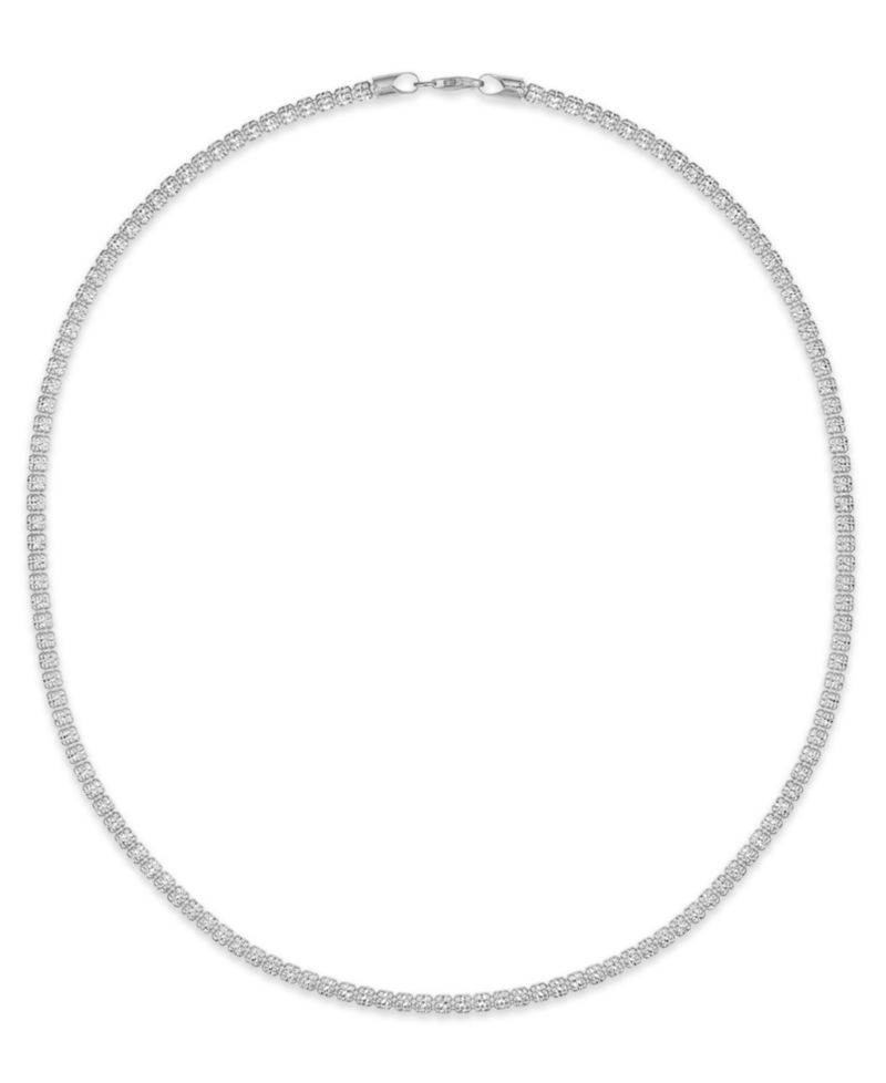 Men's Diamond-Cut Ice Chain Necklace in Sterling Silver, 22"