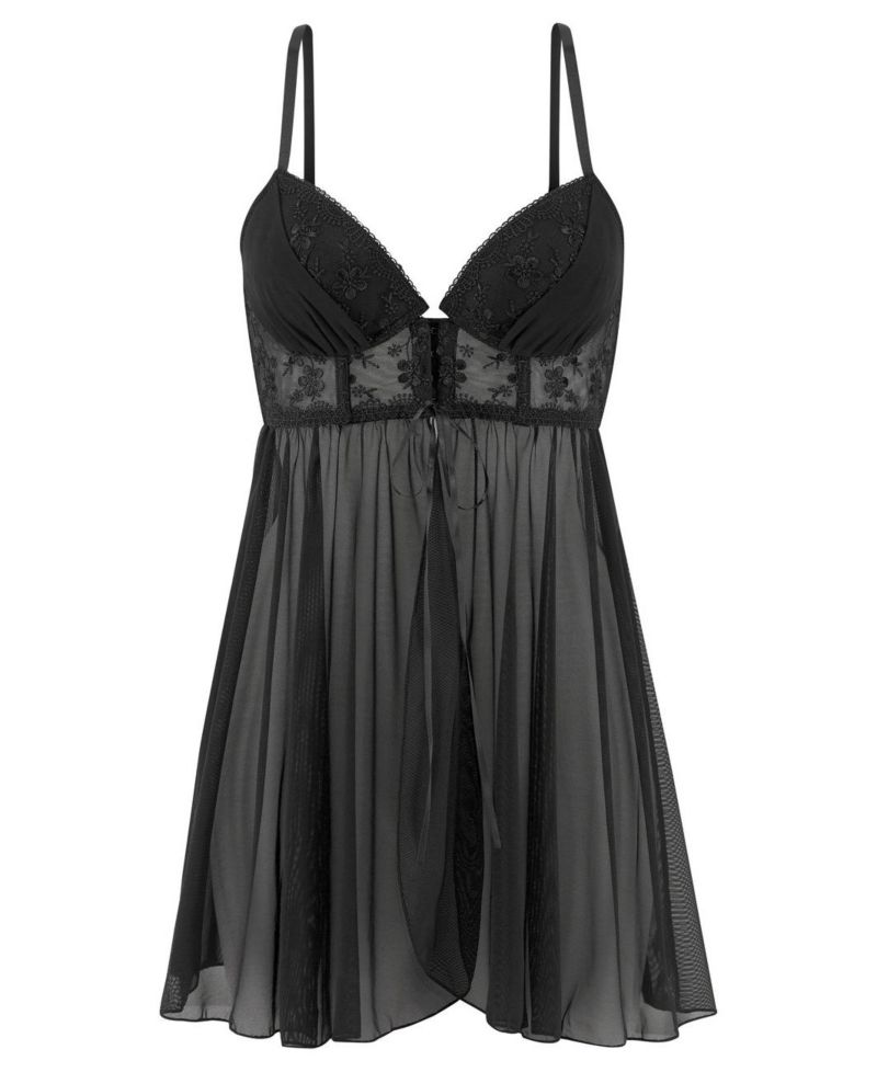 Women's Embroidered Babydoll Everyday Comfort Negligee