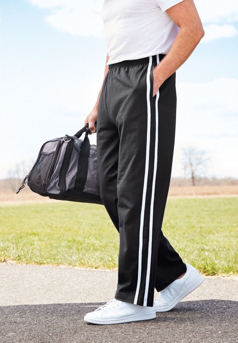 Men's Lightweight Jersey Side-Striped Sweatpants