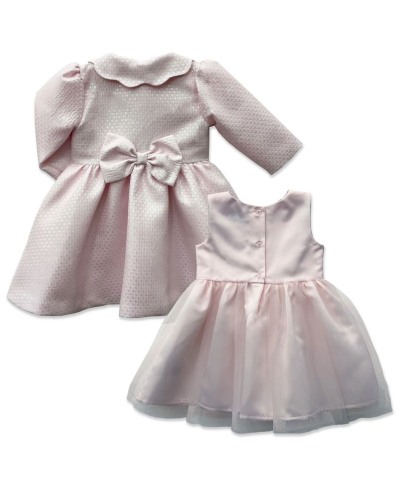 Baby Girls' Brocade Coat and Dress, 2-Piece Set