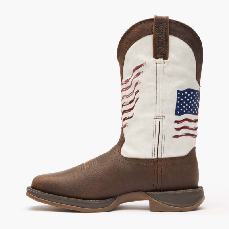 Men's Rebel by Distressed Flag Embroidery Western Boot