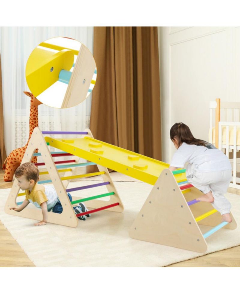 Montessori Climbing Triangles and Ramp, 3-Piece Set