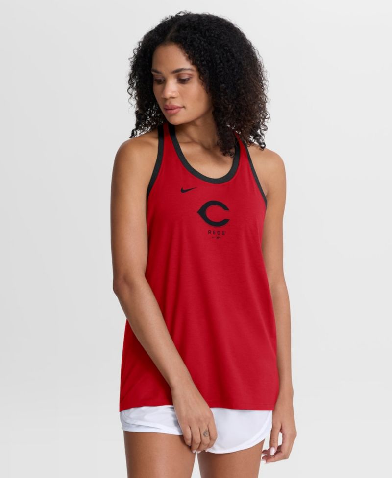Women's Red Cincinnati Reds Tri-Blend Dri-FIT Racerback Tank Top