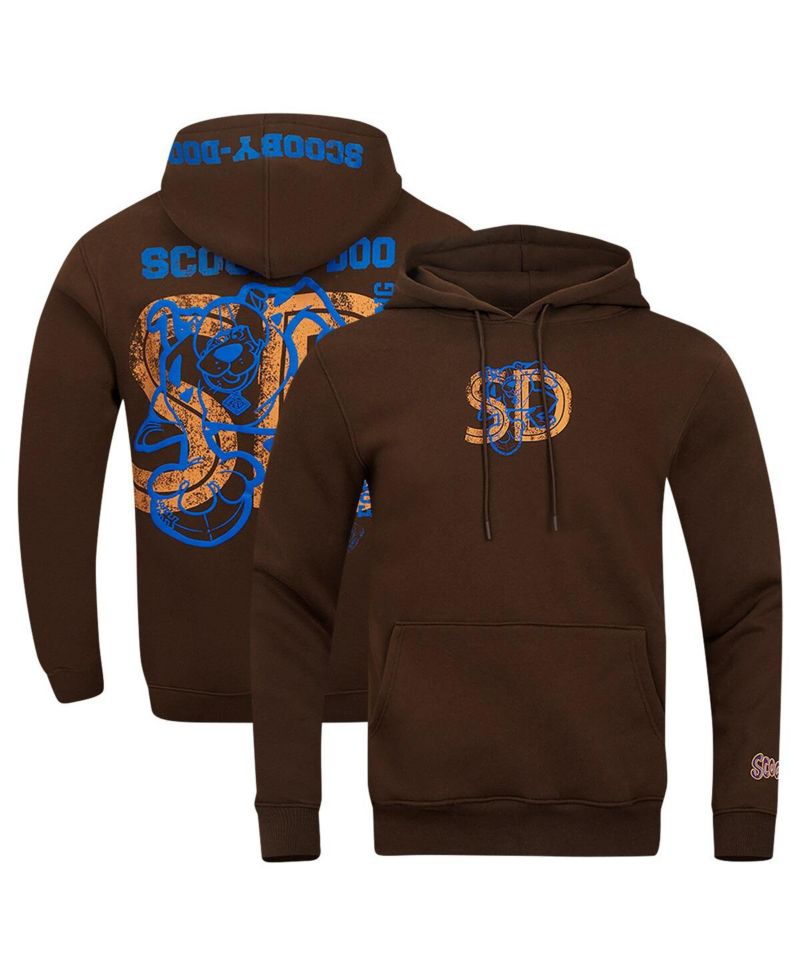 Men's Brown Scooby-Doo Football Training Camp Pullover Hoodie