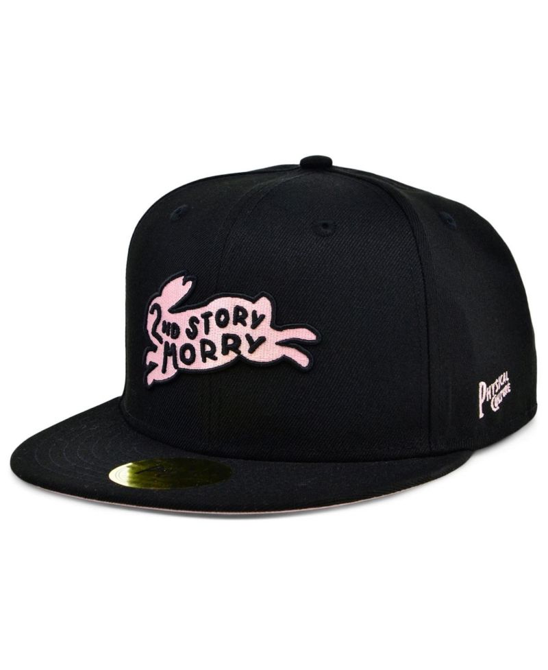 Men's Black Second Story Morrys Black Fives Fitted Hat