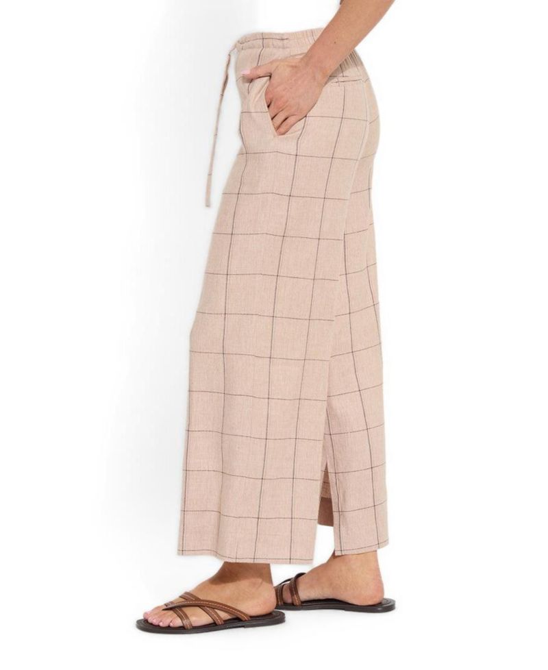 Women's Nixie Wide-Leg Linen-Blend Drawstring Pants