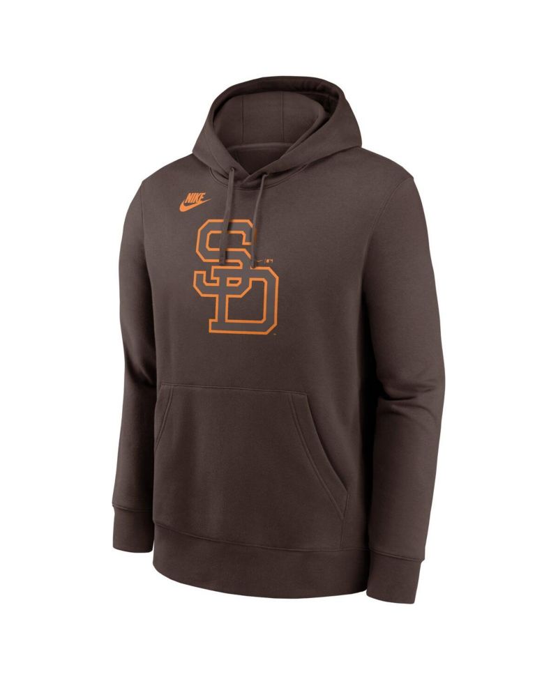Men's Brown San Diego Padres Cooperstown Collection Logo Club Pullover Hoodie