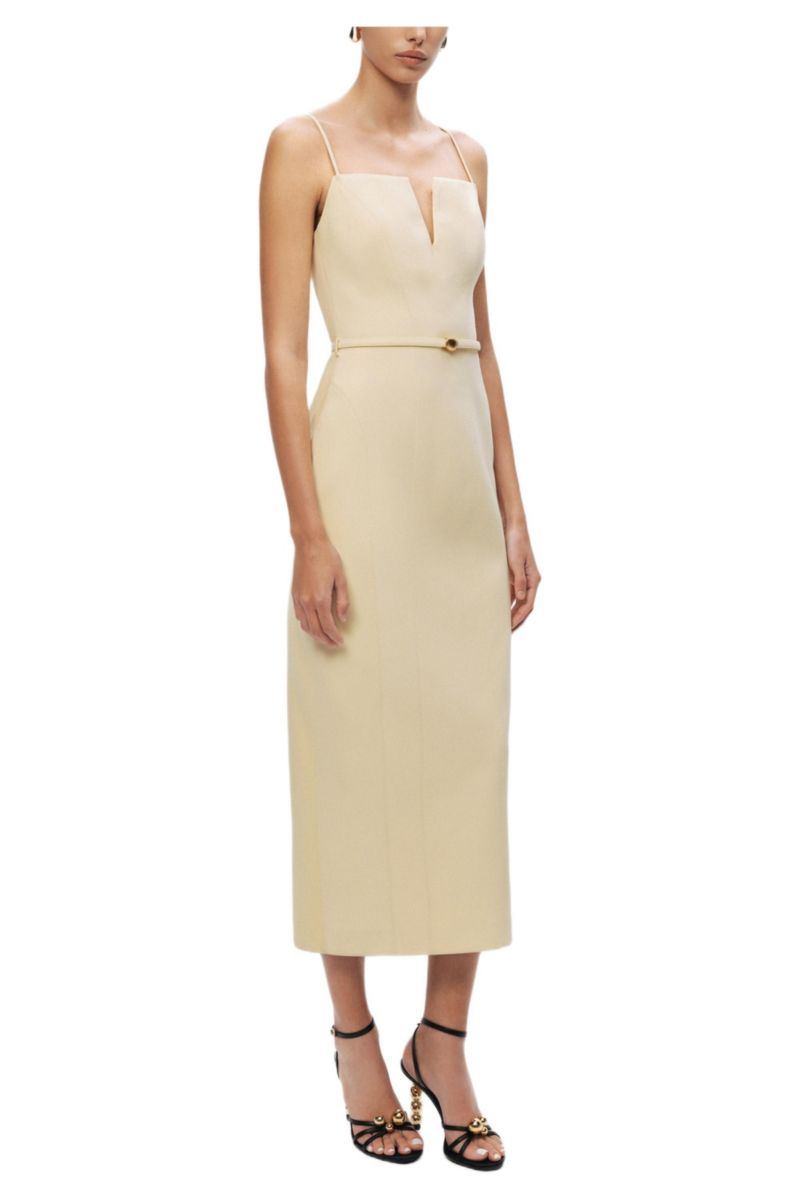 Women's Strappy Belted Midi Dress