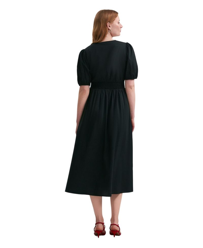 Women's Addison Puff-Sleeve V-Neck Midi Dress