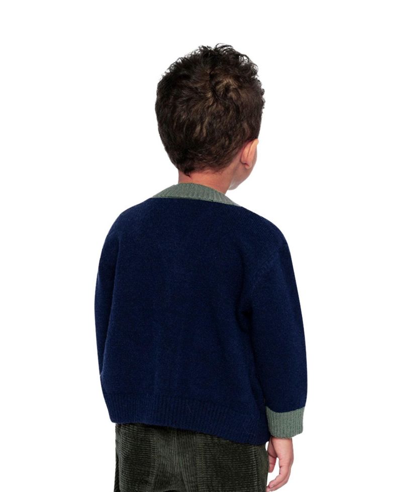 Big Boys 6-8 Years Knit Cardigan with Dino