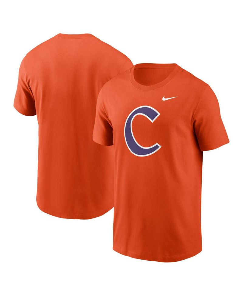 Men's Orange Clemson Tigers Baseball Logo T-Shirt