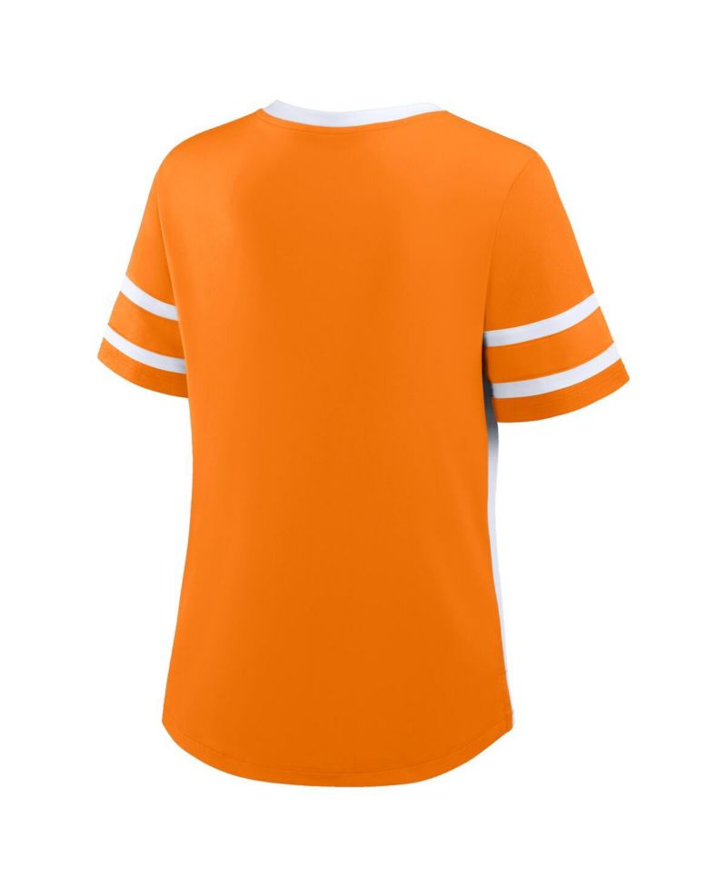 Women's Tennessee Orange/White Tennessee Volunteers Be Fearless Athena Lace-Up T-Shirt
