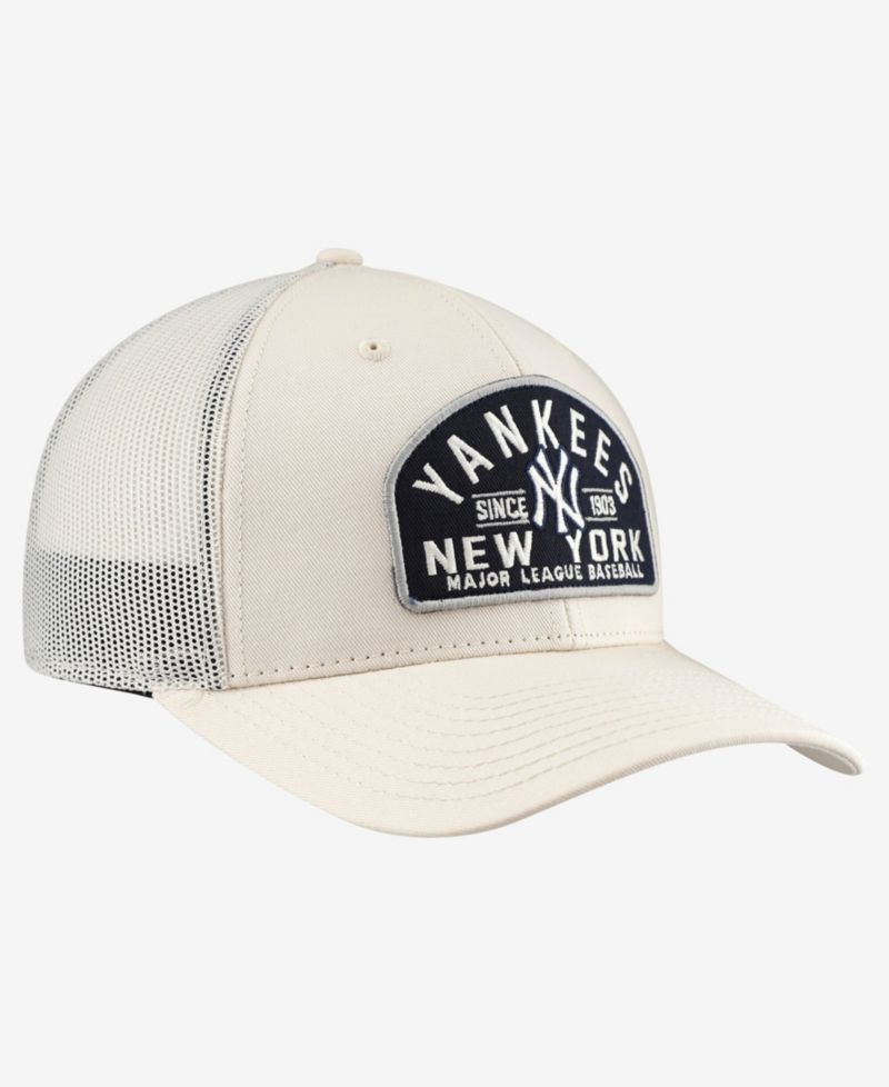 Men's Cream New York Yankees Leland Adjustable Trucker Hat