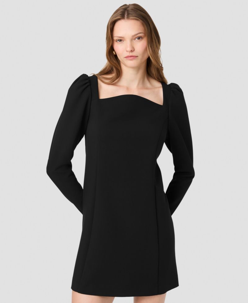 Women's Azra Twill Puff Long-Sleeve A-Line Mini Dress