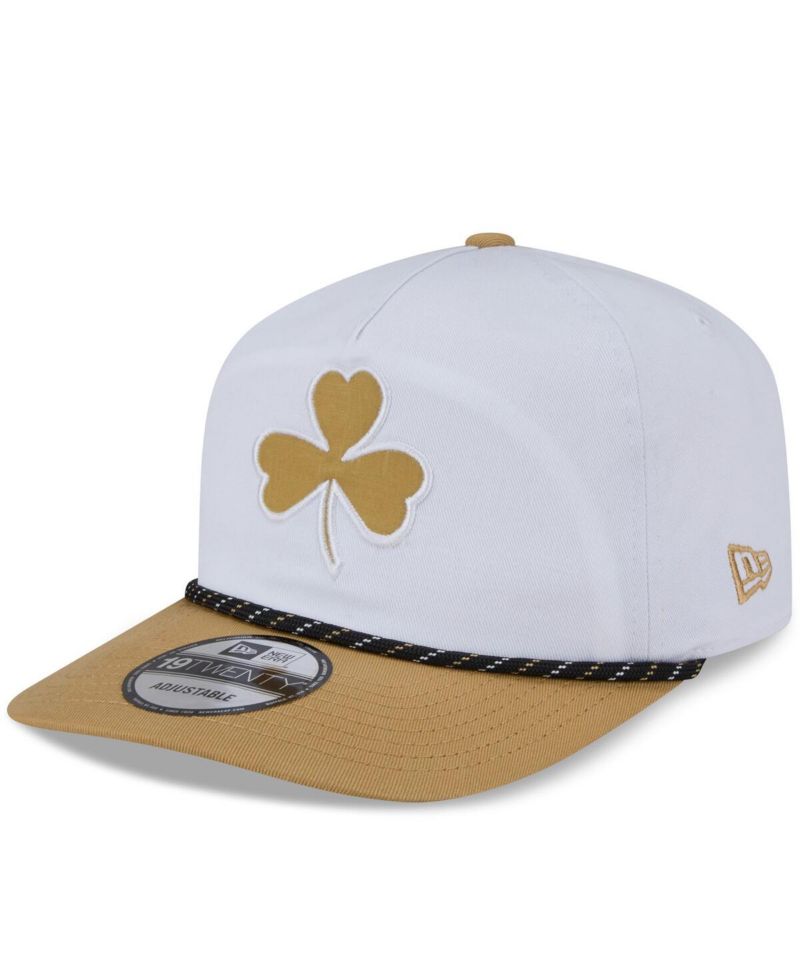 Men's White/Gold Boston Celtics 2025/26 City Edition 19TWENTY Adjustable Hat