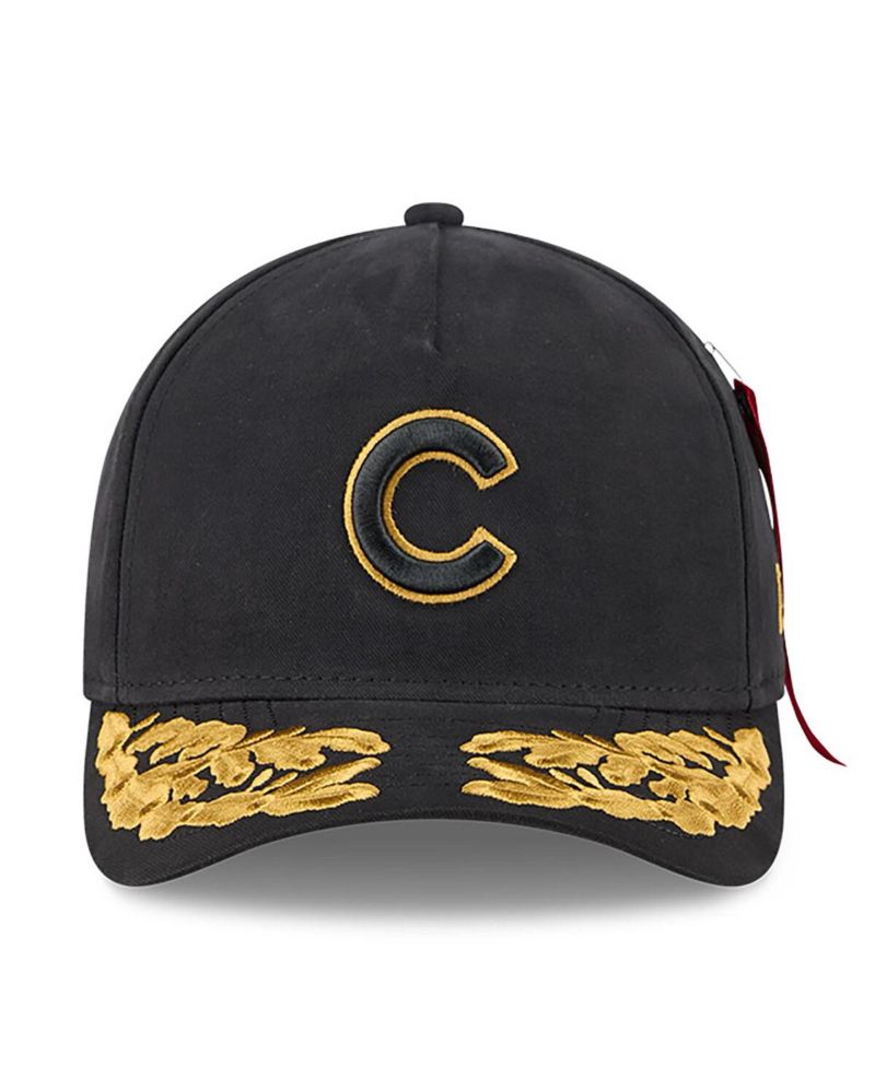 Men's Black Chicago Cubs A-Frame 9FORTY Adjustable Hat