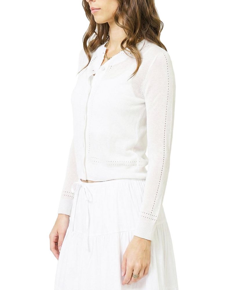 Women's Serena Sheer Pointelle Cardigan