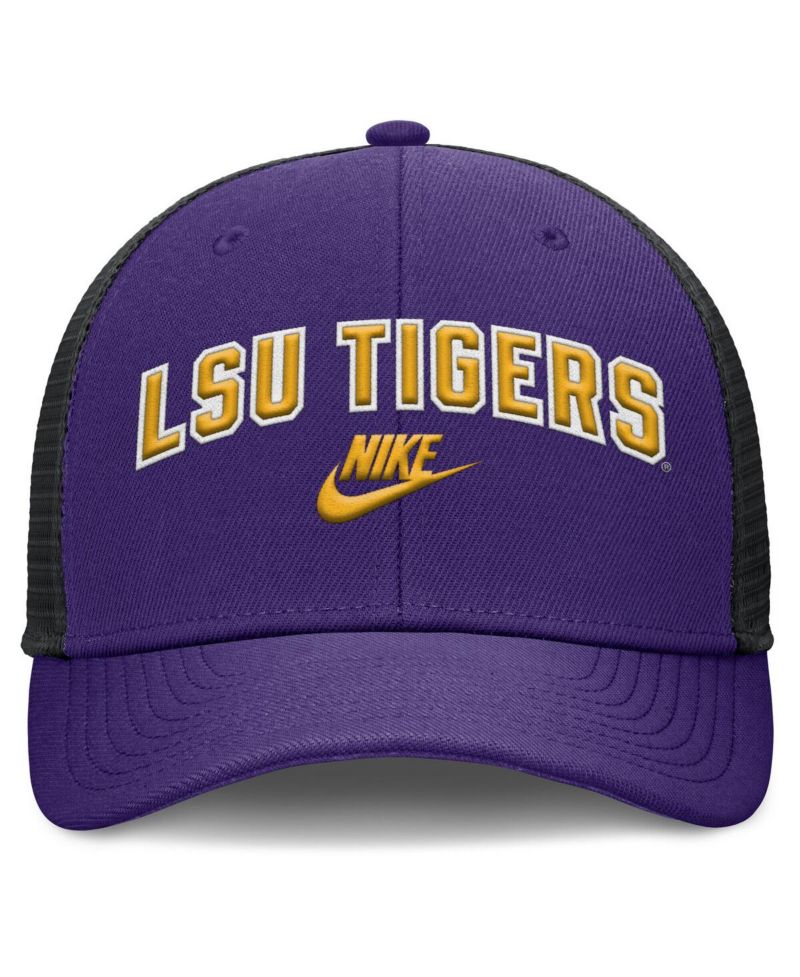 Men's Purple/Black LSU Tigers Legacy Arch Rise Performance Trucker Adjustable Hat