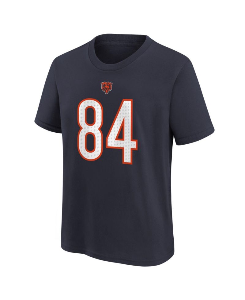 Big Boys and Girls Colston Loveland Navy Chicago Bears Player Name & Number T-Shirt