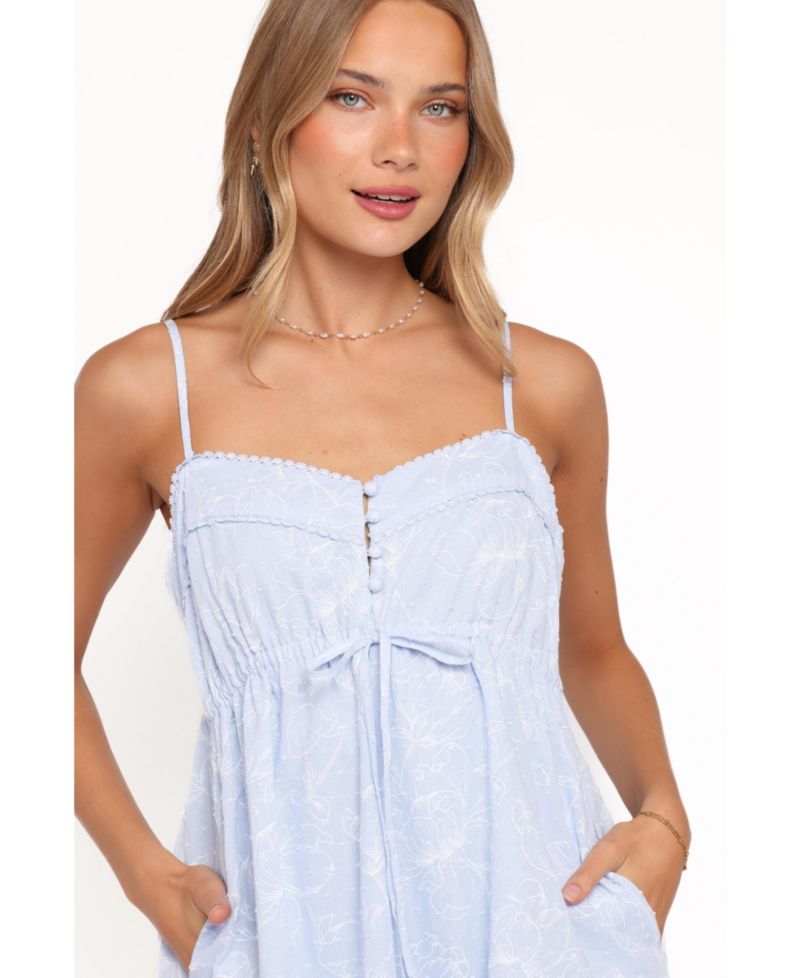 Women's Keaton Floral-Print Sweetheart Sleeveless Mini Dress
