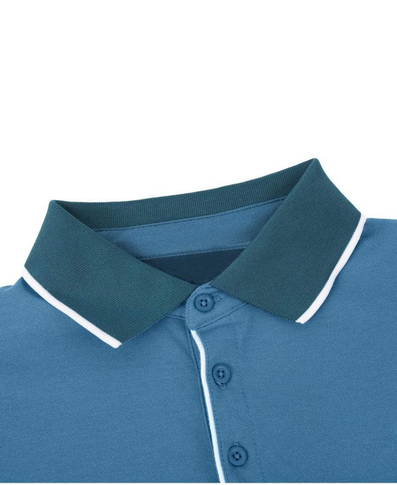 Men's Classic-Fit Cotton-Blend Pique Polo Shirt with Contrast Collar for Big & Tall