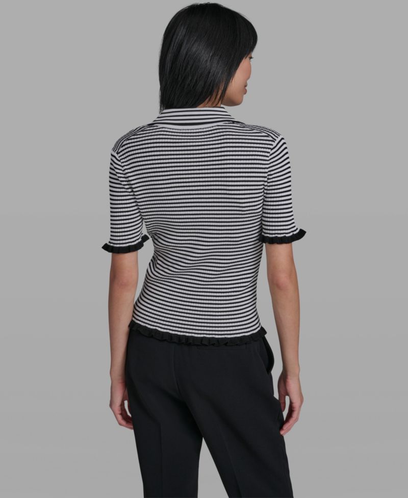 Women's Collared Short-Sleeve Sweater