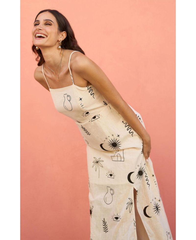 Women's Mystic Print Midi Dress