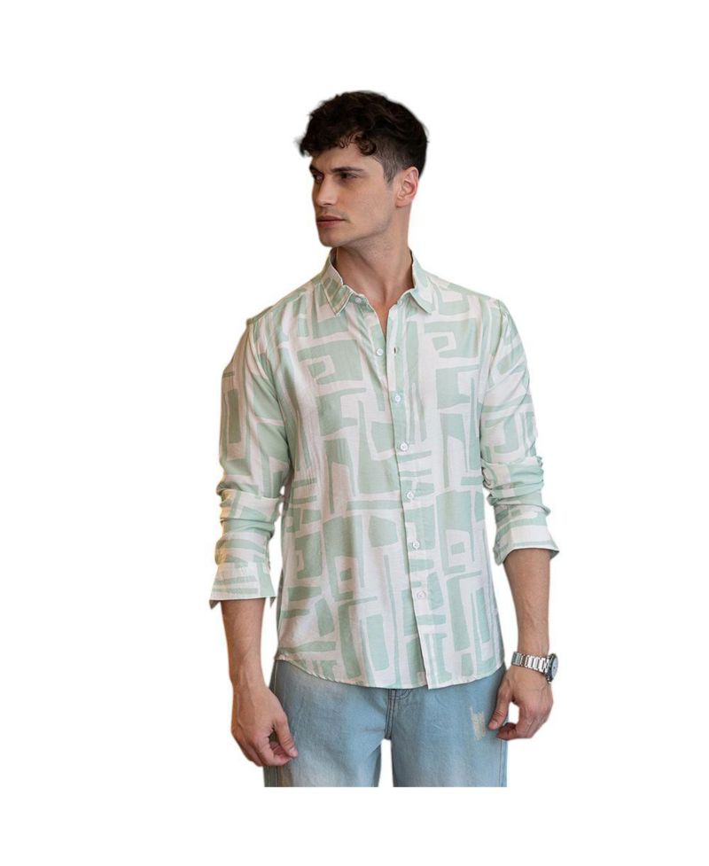 Men's Abstract-Deco Regular Shirt