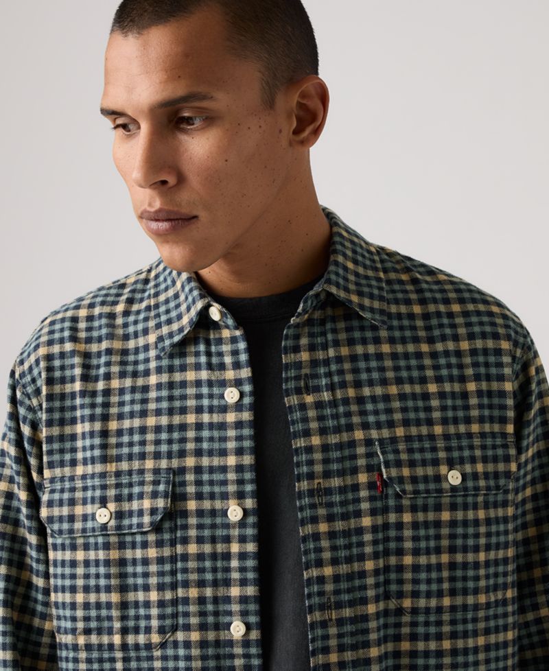 Men's Classic Worker Long-Sleeve Flannel Shirt