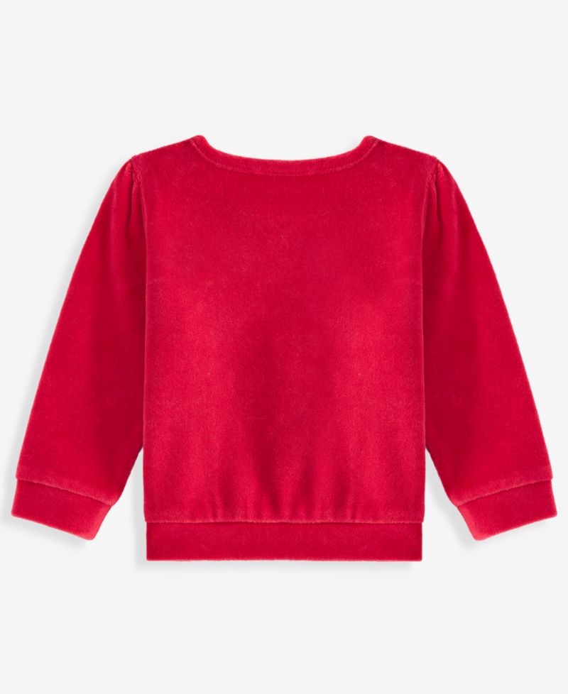 Baby Girls' 3M-24M Mix & Match Long-Sleeve Bows Heart Velour Top