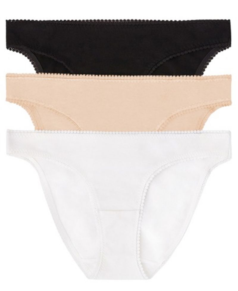 Women's Cabana Low-Rise Cotton-Blend Bikini Panty, 1402P3, 3-Pack