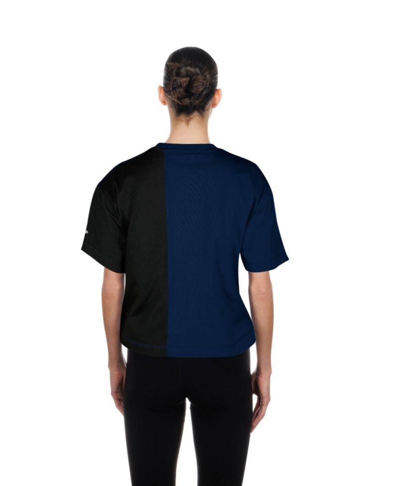 Women's Houston Astros Color Block Boxy Cropped T-Shirt