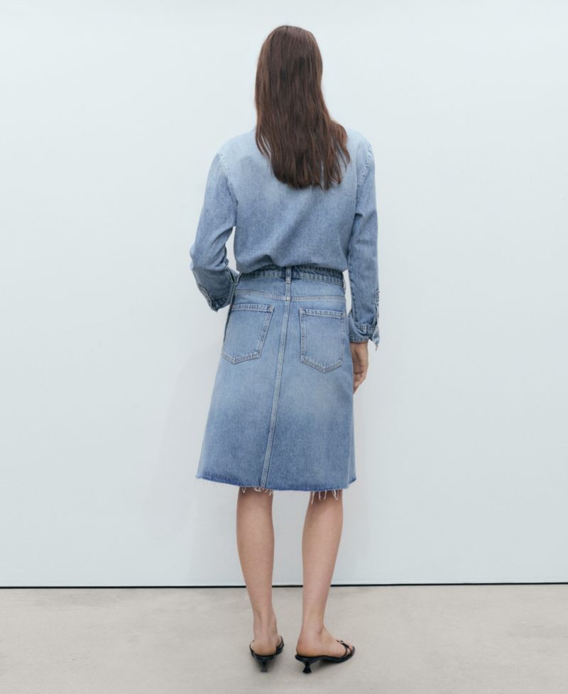 Women's Denim Midi Skirt