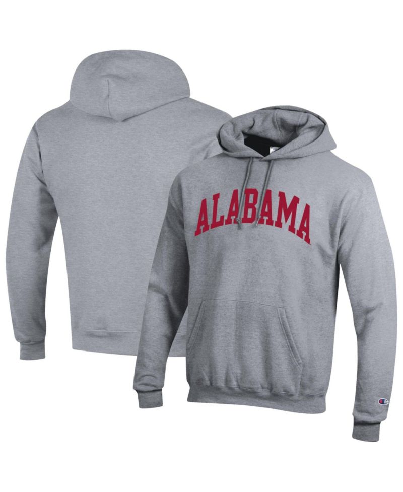 Men's White Alabama Crimson Tide Basic Arch Fleece Pullover Hoodie