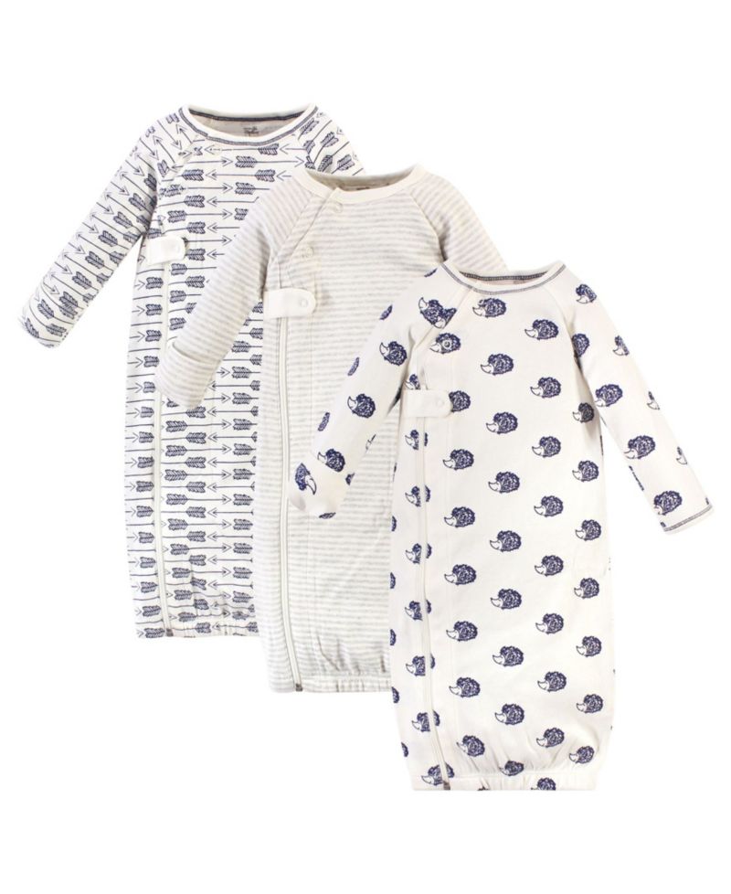 Baby Boys Full-Zip Natural Cotton Sleep Gown