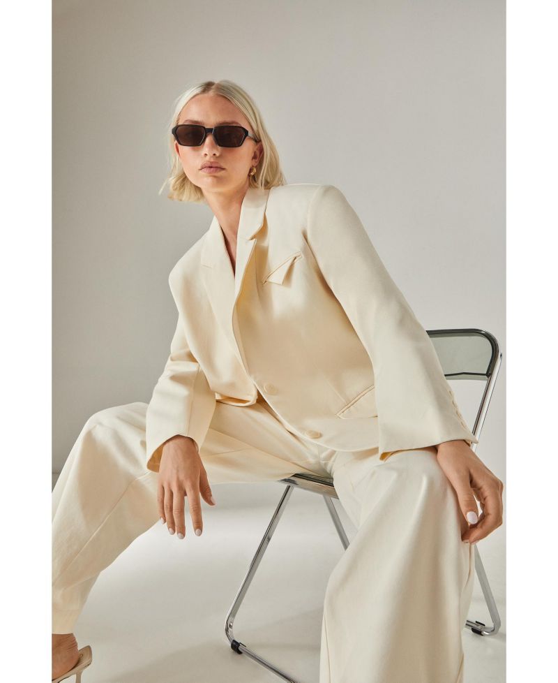Women's Twill Oversized Tailored Blazer