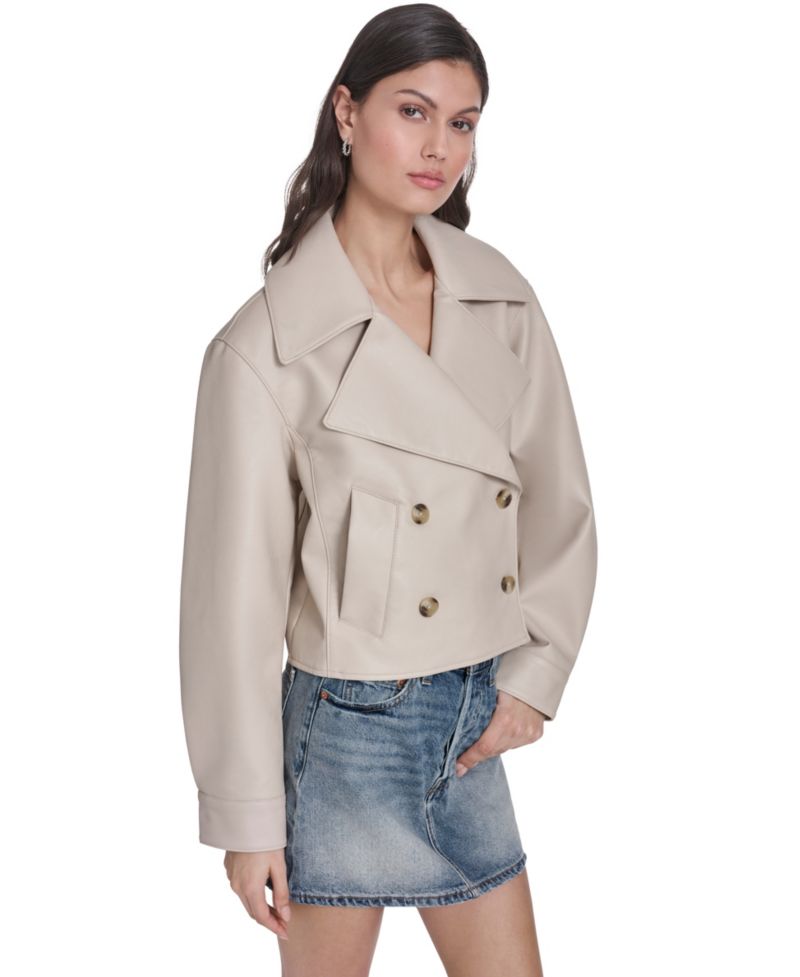 Women's Spread Collar Button-Front Jacket