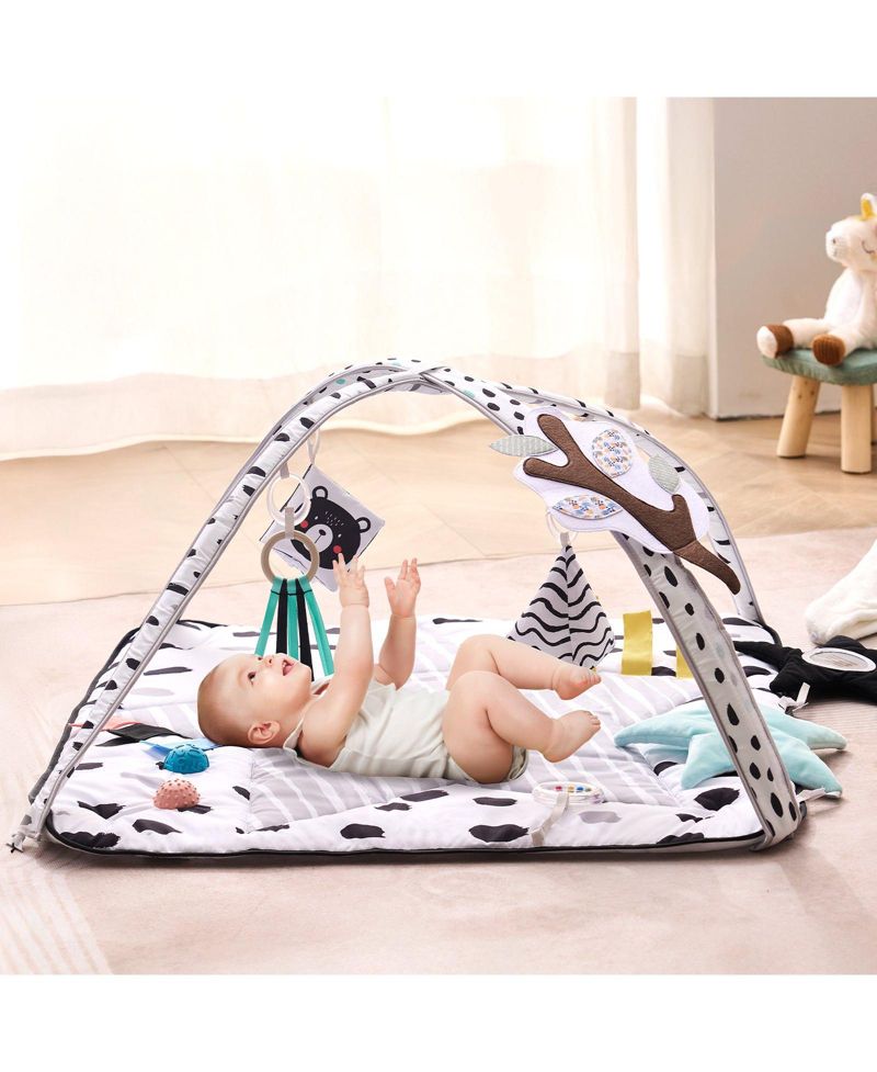 Infant Foldable Washable Play Gym Mat with 6 Detachable Toys