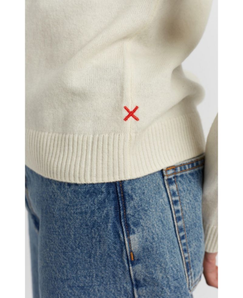 Women's Long-Sleeve Polo Classic-Fit Wool/Cashmere Blend Sweater