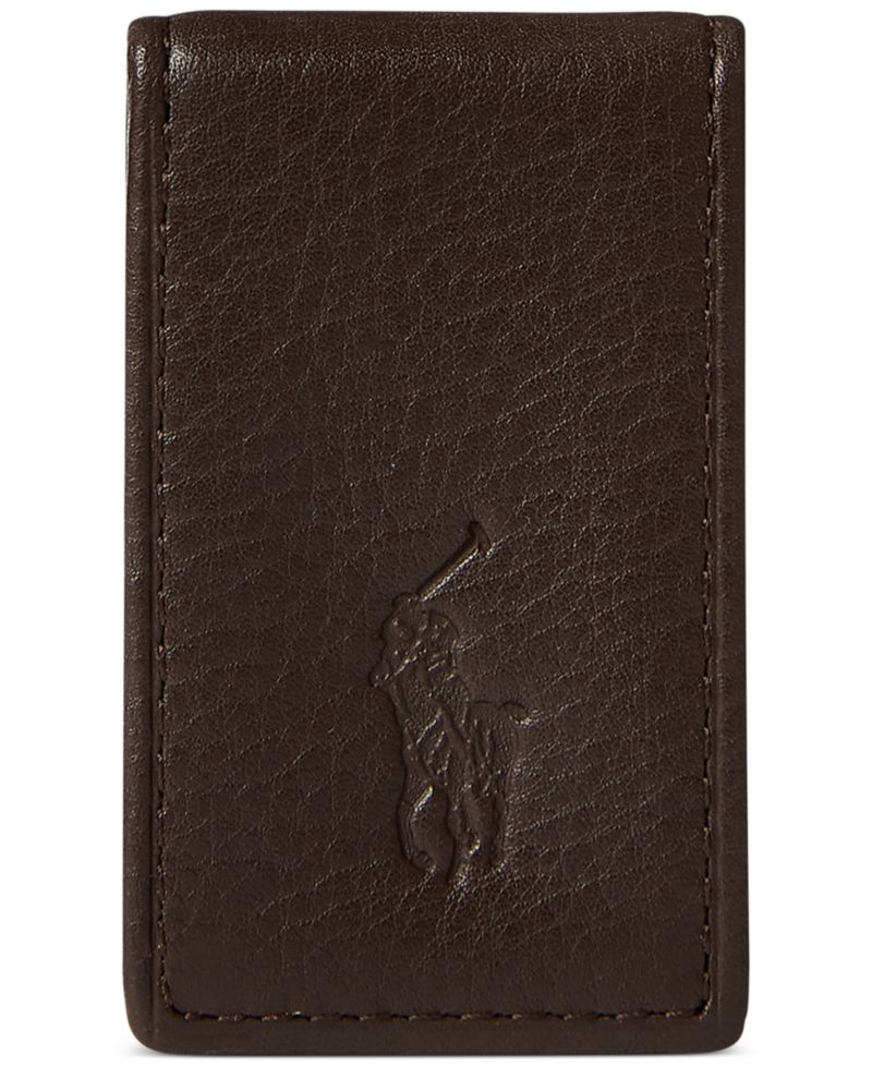 Men's Pebbled Leather Money Clip