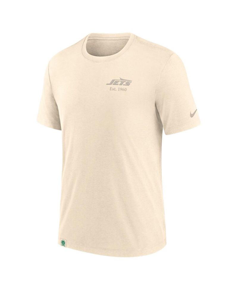 Men's Cream New York Jets Glory Tri-Blend T-Shirt