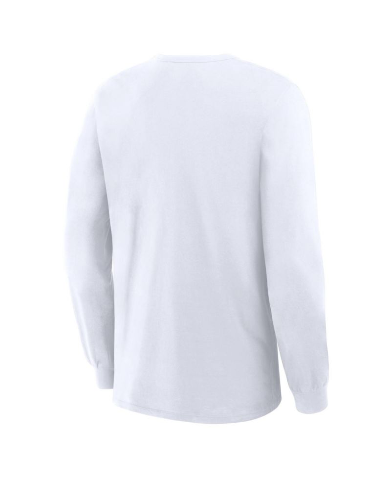 Men's White Athletics Lock-Up Legacy Long Sleeve T-Shirt