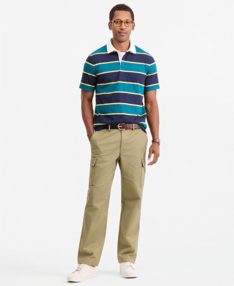Men's Wide-Fit Dobby Stripe Cargo Pants, Macy's Exclusive