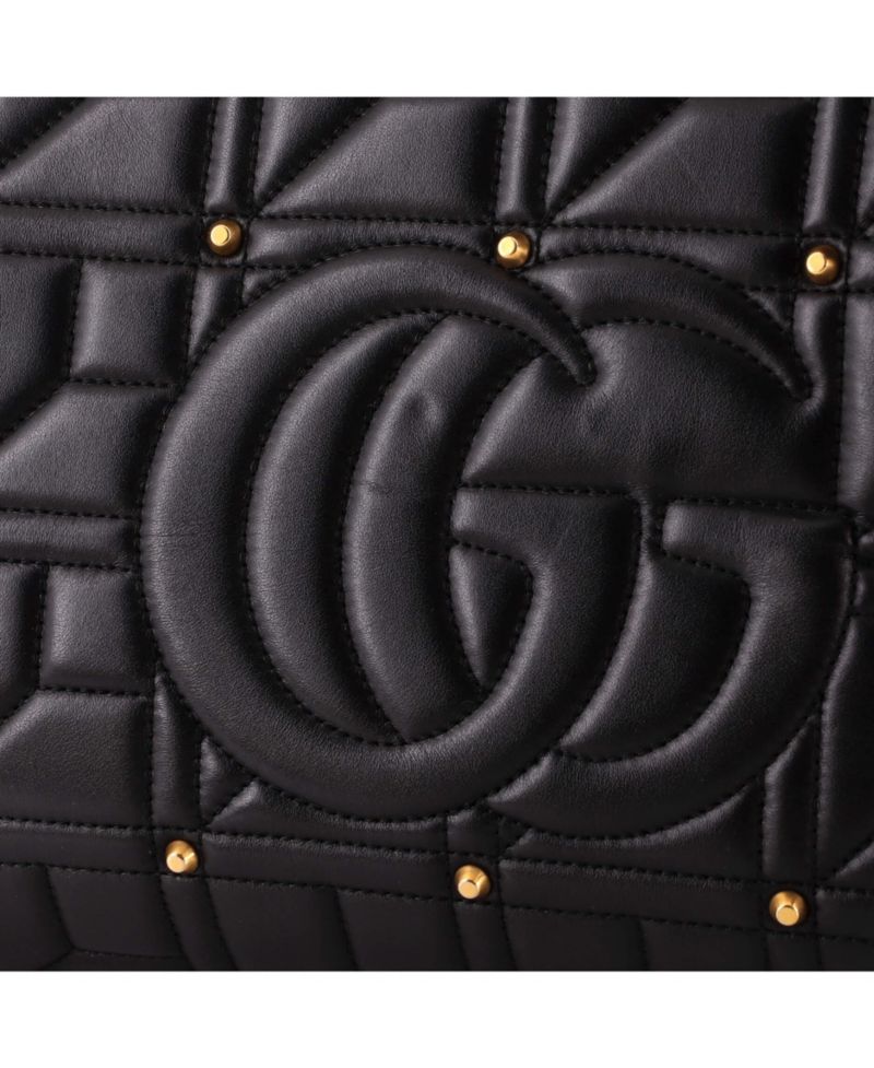 Medium GG Marmont Tote Studded Matelasse Leather