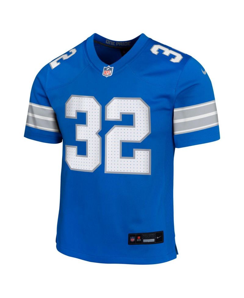 Big Boys and Girls Brian Branch Blue Detroit Lions Team Player Game Jersey