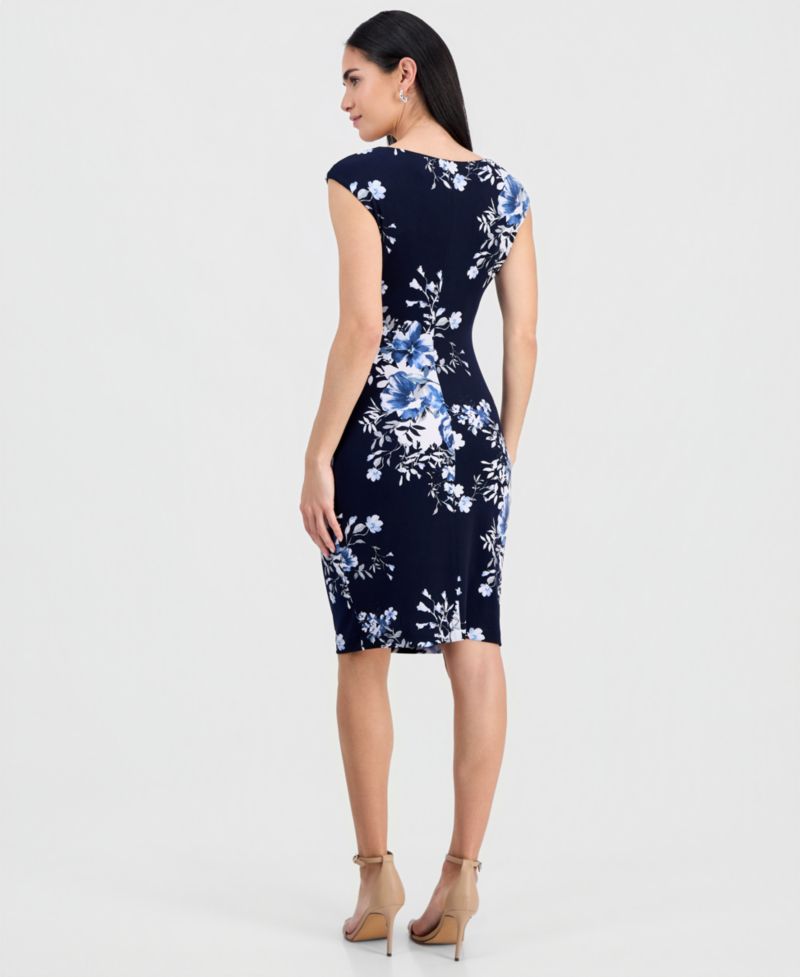 Petite Boat-Neck Sheath Dress
