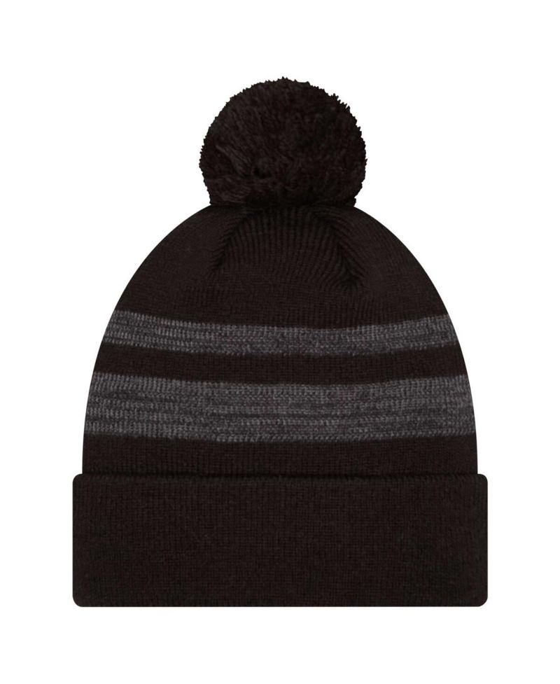 Men's Black New York Jets Dispatch Cuffed Knit Hat with Pom