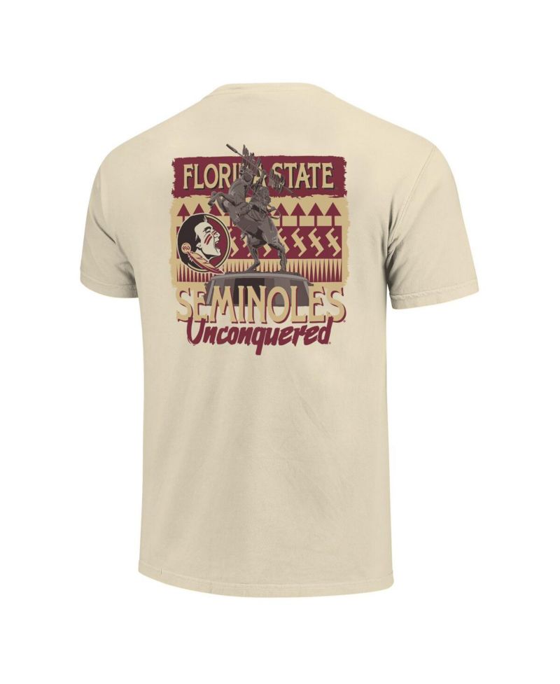 Men's and Women's Natural Florida State Seminoles Hyper Local Statue T-Shirt